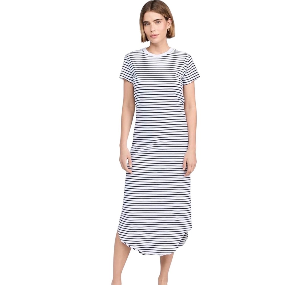 Frank & Eileen‎ Harper Perfect Tee Maxi Dress Womens XS Black White Nautical